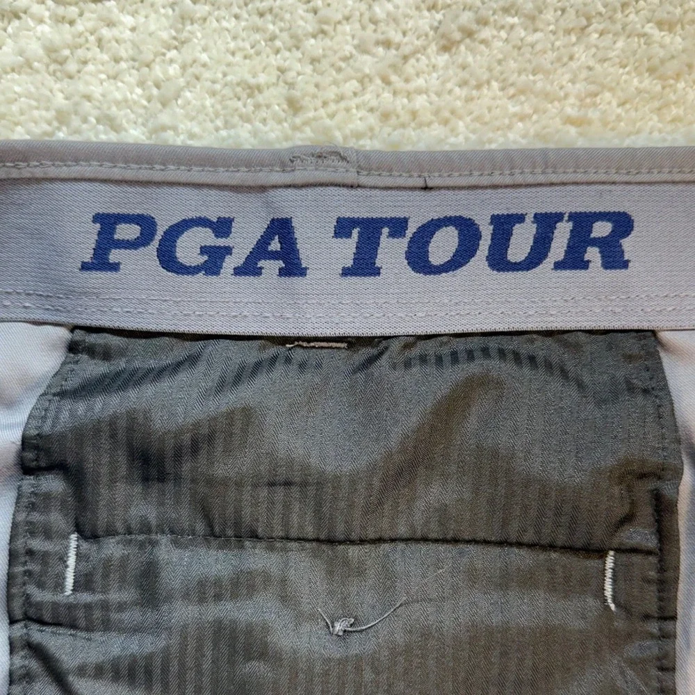 PGA Tour Mens Charcoal Gray Golf Performance Pants 42x30 Reg Fit Straight Leg